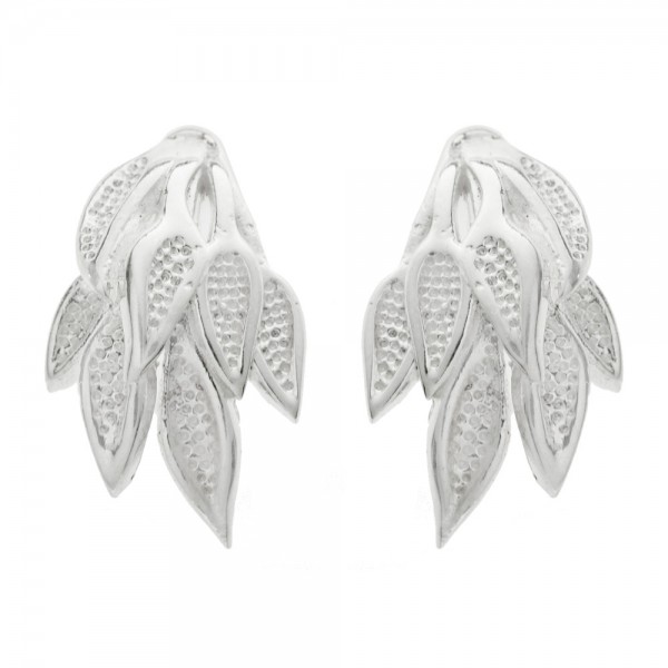 Pendientes cascada plumas Plata de Ley | Outlet joyas