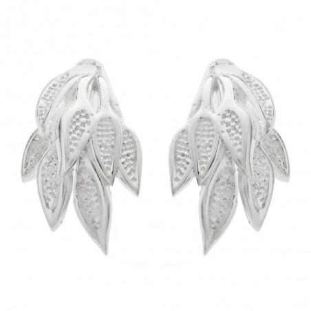 Pendientes cascada plumas Plata de Ley | Outlet joyas