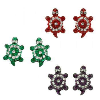 Pendientes tortuga Plata de Ley 925