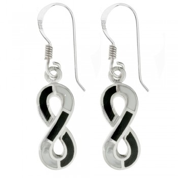 Pendientes infinito esmaltado Plata de Ley 925