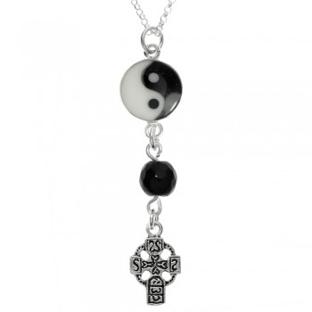 Doble amuleto Yin-Yang & Cruz celta Plata | Karissma
