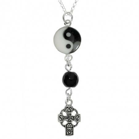 Doble amuleto Yin-Yang & Cruz celta Plata | Karissma