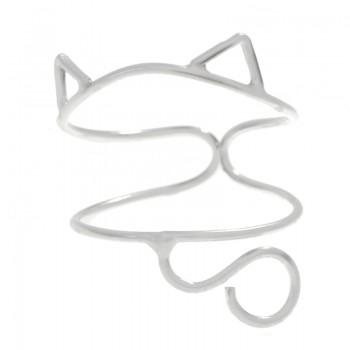 Anillo ajustable gato Plata de Ley - Karissma