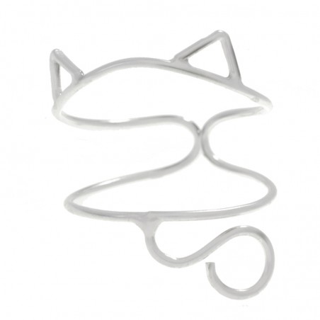 Anillo ajustable gato Plata de Ley - Karissma