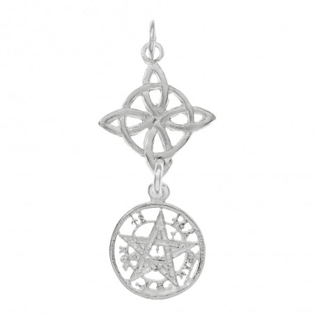 Amuleto doble Nudo de Bruja & Tetragrámaton Plata | Karissma