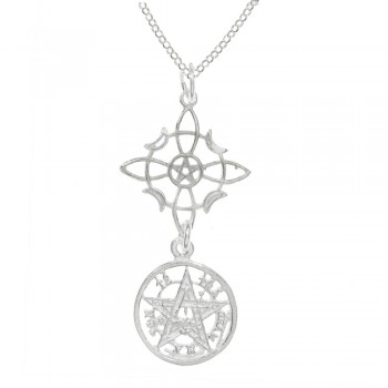 Amuleto doble Nudo de Bruja & Tetragrámaton Plata | Karissma