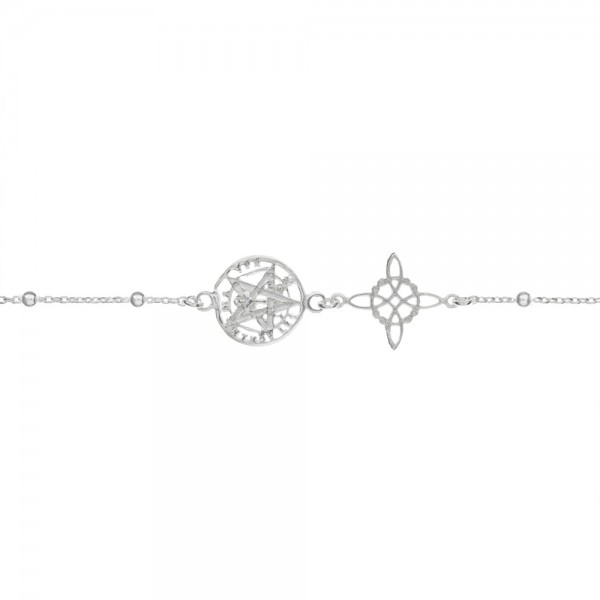 Pulsera Nudo de Bruja & Tetragrámaton Plata de Ley | Karissma