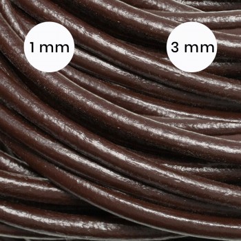 Cordón 100% cuero color marrón - Karissma
