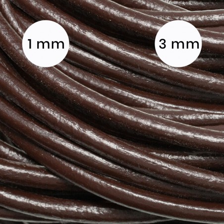 Cordón 100% cuero color marrón - Karissma