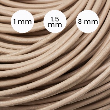 Cordón 100% cuero color beige - Karissma