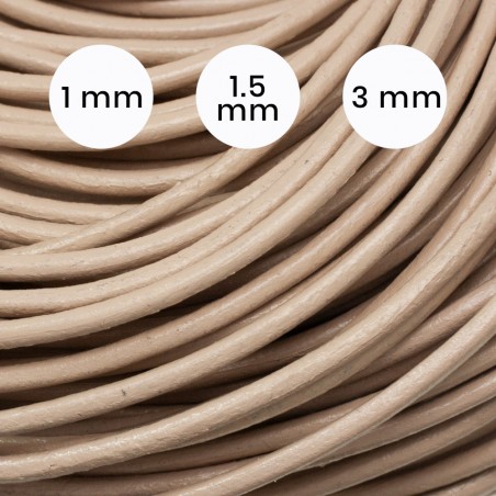 Cordón 100% cuero color beige - Karissma