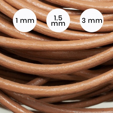 Cordón 100% cuero color camel - Karissma