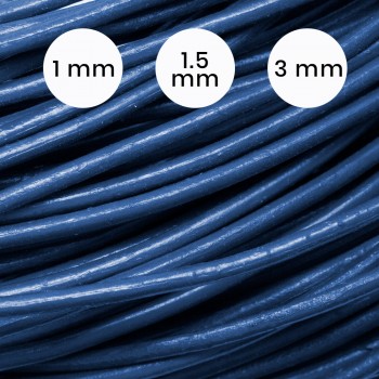 Cordón 100% cuero color azul - Karissma