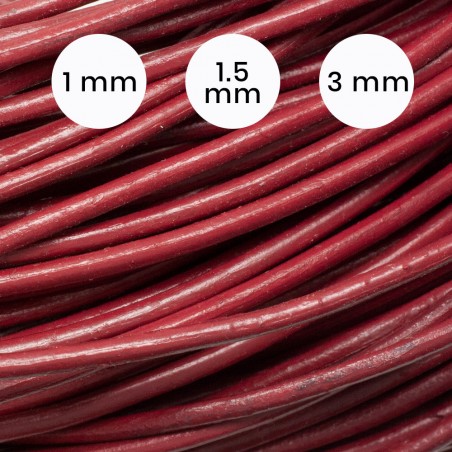 Cordón 100% cuero color rojo - Karissma