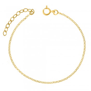 Tobillera dorada Roló Plata de Ley | Karissma