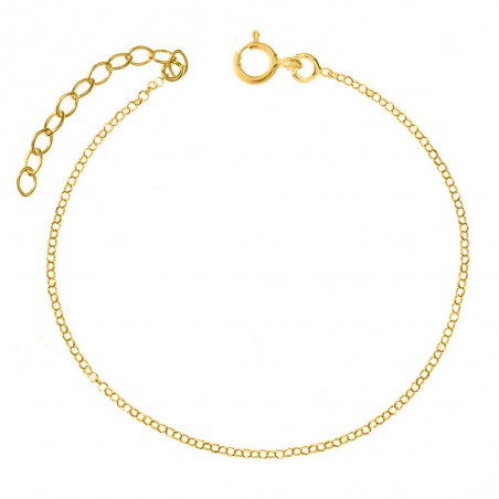 Tobillera dorada Roló Plata de Ley | Karissma