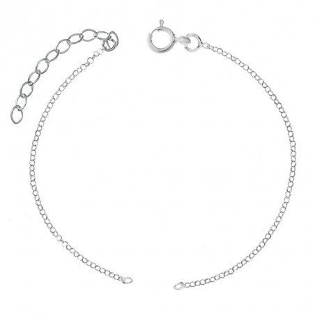 Pulsera roló para añadir entrepieza Plata de Ley | Karissma