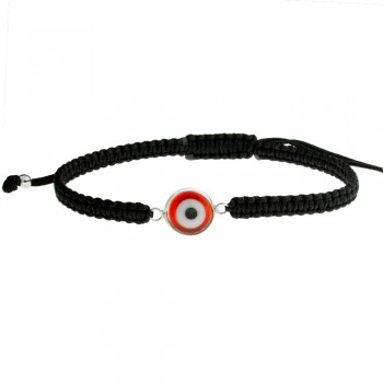 Pulsera macramé con ojo turco Plata de Ley | Karissma