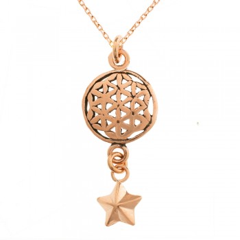 Amuleto doble Flor de la Vida & Estrella Plata | Karissma