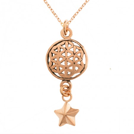 Amuleto doble Flor de la Vida & Estrella Plata | Karissma