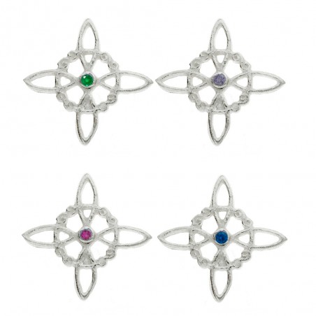 Pendientes Nudo de Bruja Plata de Ley - Karissma