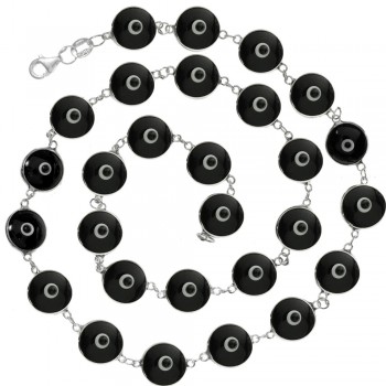 Collar eslabón ojo turco Plata de Ley - Karissma