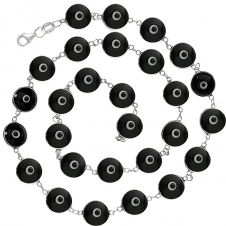 Collar eslabón ojo turco Plata de Ley - Karissma
