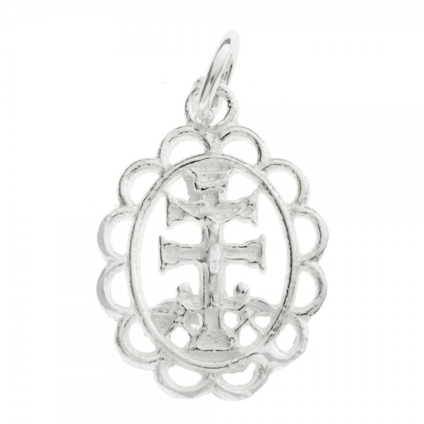 Medalla cruz de Caravaca fabricada en Plata de Ley | Karissma