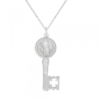 Llave escapulario San Benito Plata de Ley | Karissma