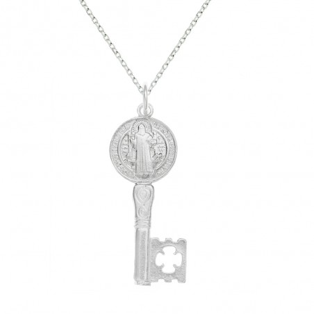 Llave escapulario San Benito Plata de Ley | Karissma
