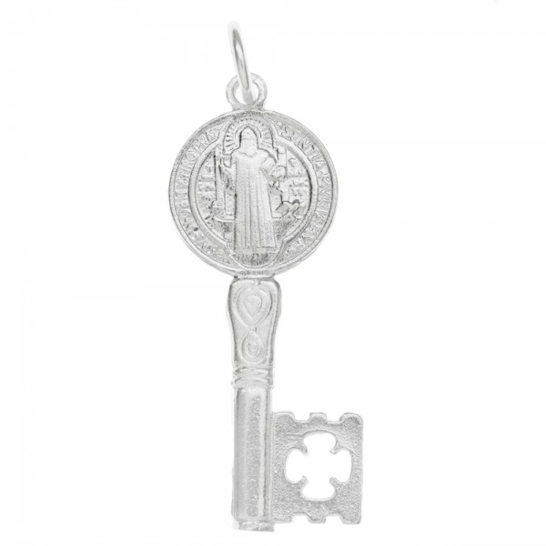 Llave escapulario San Benito Plata de Ley | Karissma