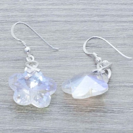 Pendientes flor aurora boreal Plata de Ley 925