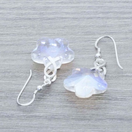 Pendientes flor aurora boreal Plata de Ley 925