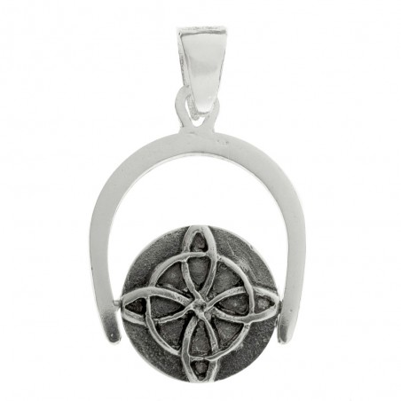 Colgante giratorio Nudo de Bruja & Tetragrámaton Plata de Ley - Karissma