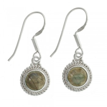 Pendientes redondos con piedra Plata de Ley - Karissma 2