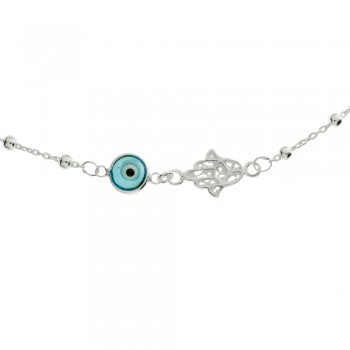 Pulsera Mano de Fátima & Ojo Turco Plata de Ley 925 - Karissma 2