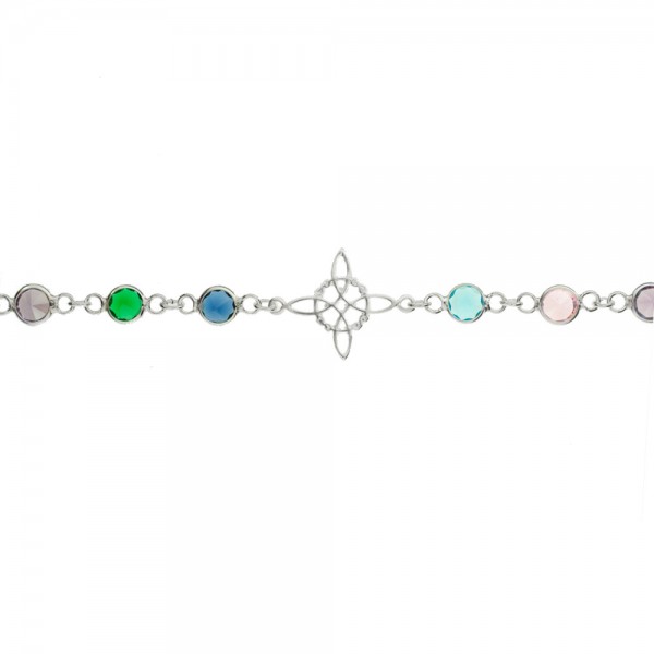 Pulsera Nudo de Bruja & cristales de colores - Karissma