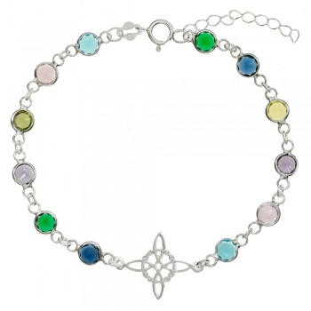 Pulsera Nudo de Bruja & cristales de colores - Karissma
