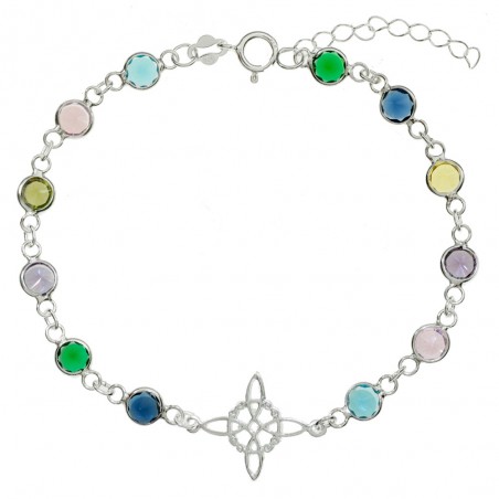 Pulsera Nudo de Bruja & cristales de colores - Karissma