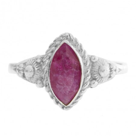 Anillo marquesa piedra natural Plata de Ley - Karissma