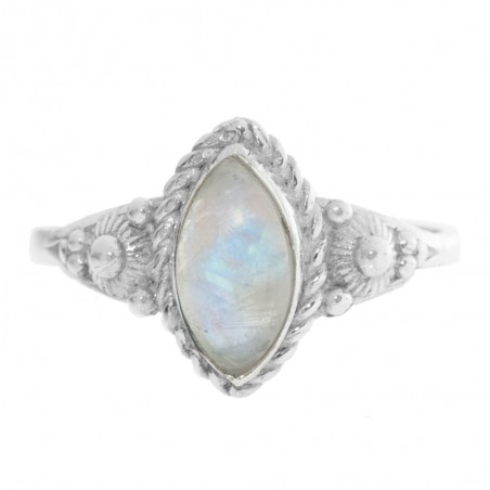 Anillo marquesa piedra natural Plata de Ley - Karissma