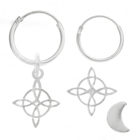 Set 4 pendientes Nudo de Bruja - Karissma