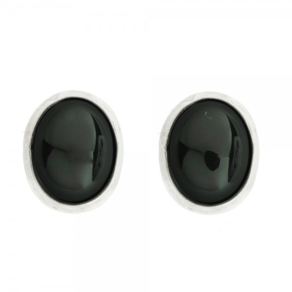 Pendientes piedra oval Plata de  Ley - Karissma