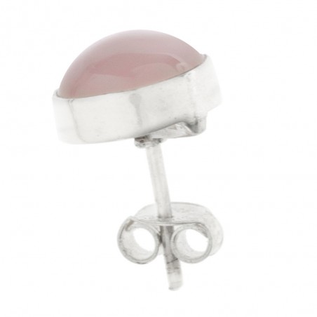 Pendientes redondos de piedra natural Plata de Ley - Karissma