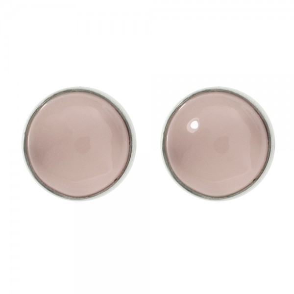 Pendientes redondos de piedra natural Plata de Ley - Karissma