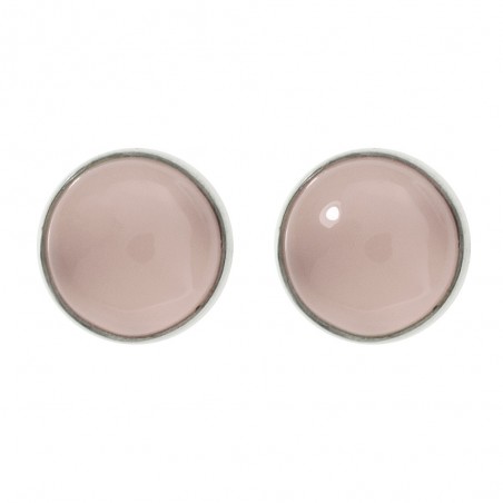Pendientes redondos de piedra natural Plata de Ley - Karissma