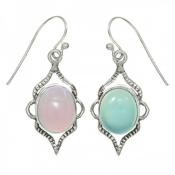 Pendientes calcedonia azul Plata de Ley 925 - Karissma