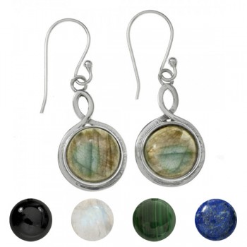 Pendientes étnicos con piedra Plata de Ley - Karissma