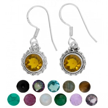 Pendientes étnicos redondos Plata de Ley - Karissma