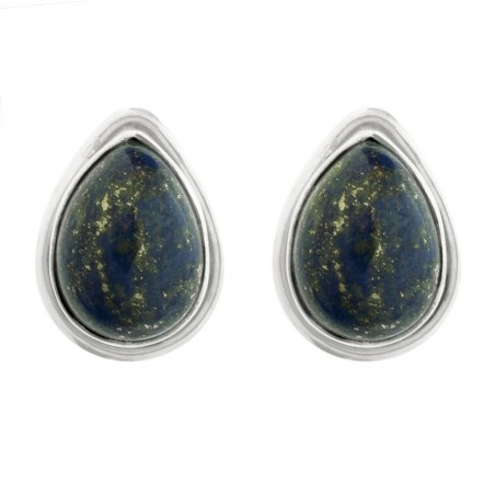 Pendientes gota lapislázuli Plata 1ª Ley 925 - Karissma